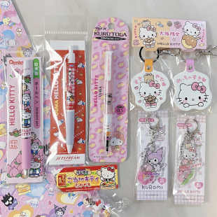 现货代购日本sanrio三丽鸥大阪岗山hellokitty限定圆珠笔钥匙扣
