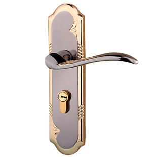 室内房门锁卧室简约门锁静音木门锁执手锁不锈钢锁芯带钥匙三件套