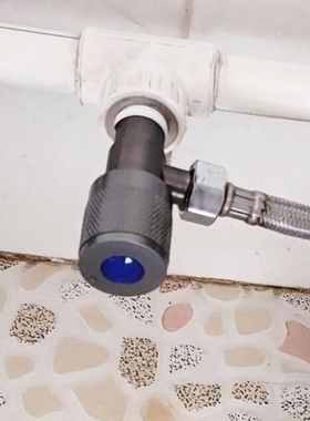 角阀门家用马桶一进二冷热通用三角阀枪灰色加长4分全铜八字阀门