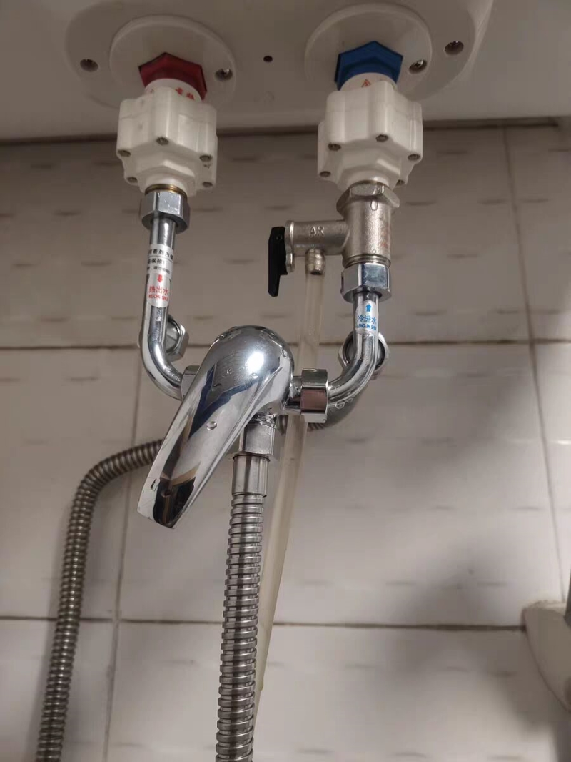 电热水器混水阀明装花洒配件配大全冷热开关u型混合阀水龙头通用