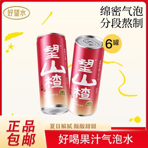 好望水望山楂气泡水330ml*6罐