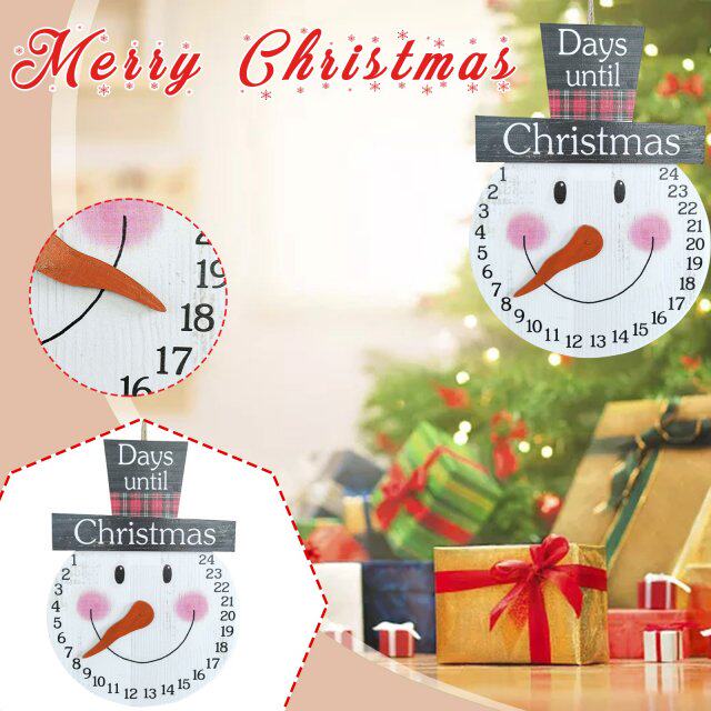christmas wooden creative countdown holiday calendar pendant
