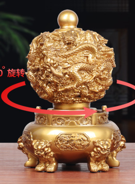 九转乾坤鼎摆件中式客厅酒柜装饰品办公室桌摆设玄关开业工艺礼品