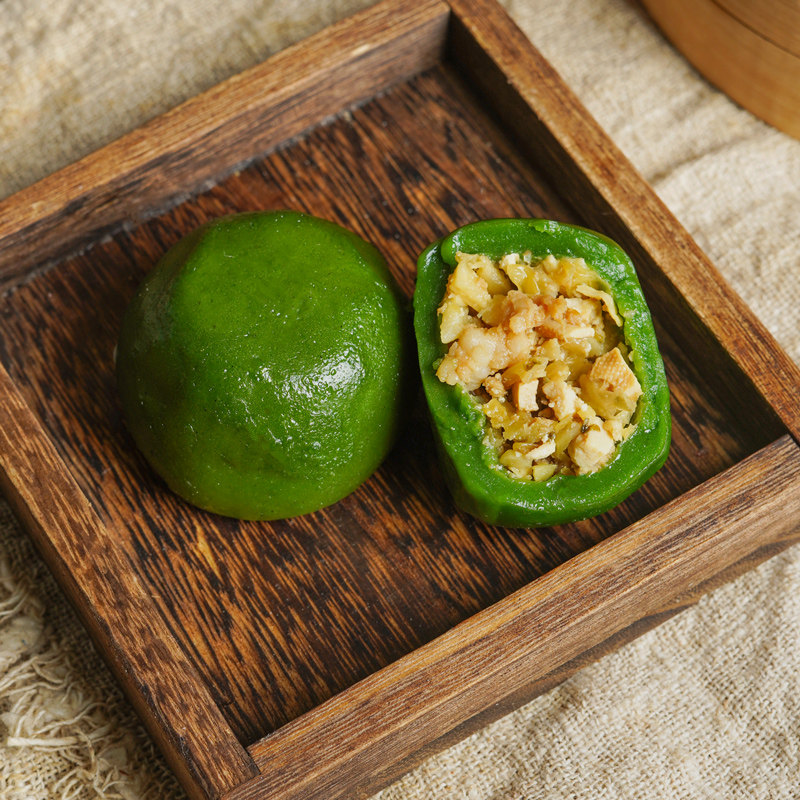 粮觅青团黑芝麻馅艾粿清明粿糯米青团子米粿糍粑艾草麻糍蒸煮即食