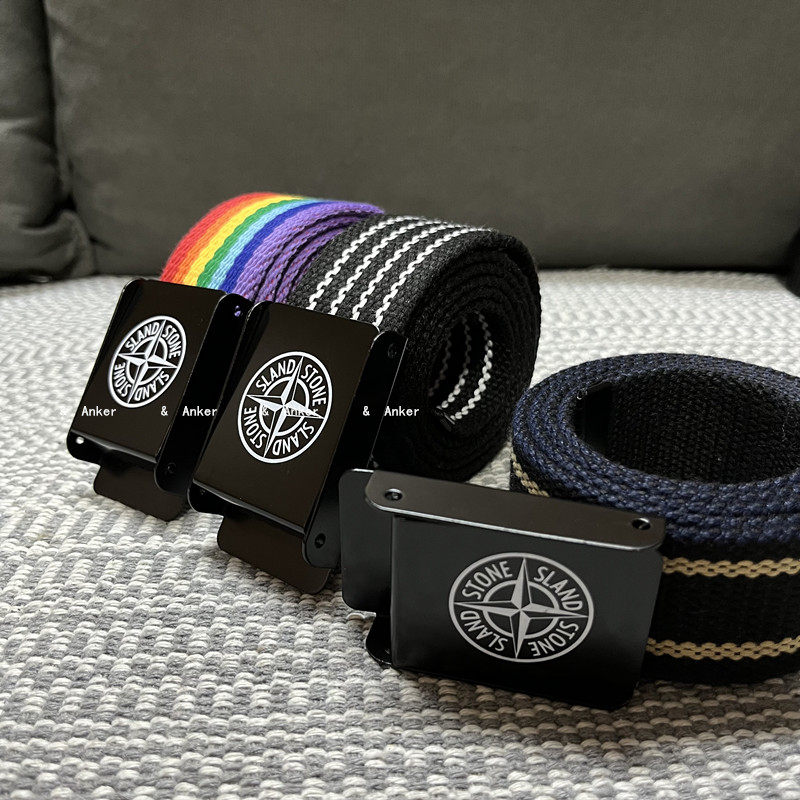 白色腰带布男士青少年学生帆布裤带自动平滑扣简约休闲编织皮带潮