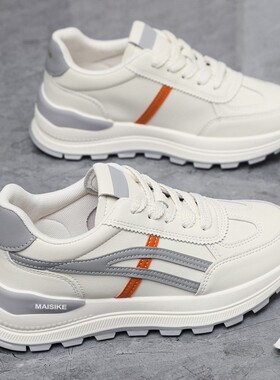 时尚跨境女鞋2025新款百搭软底学生跑步阿甘鞋休闲鞋子软皮小白鞋