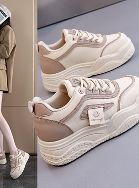 春秋新款韩版ins内增高小白鞋女2026休闲运动板鞋厚底百搭女鞋Q02