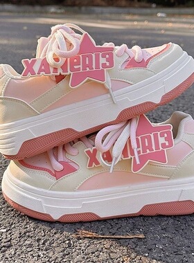 厚底老爹运动鞋女2025春夏新百搭学生轻便休闲跑步鞋软底防滑板鞋