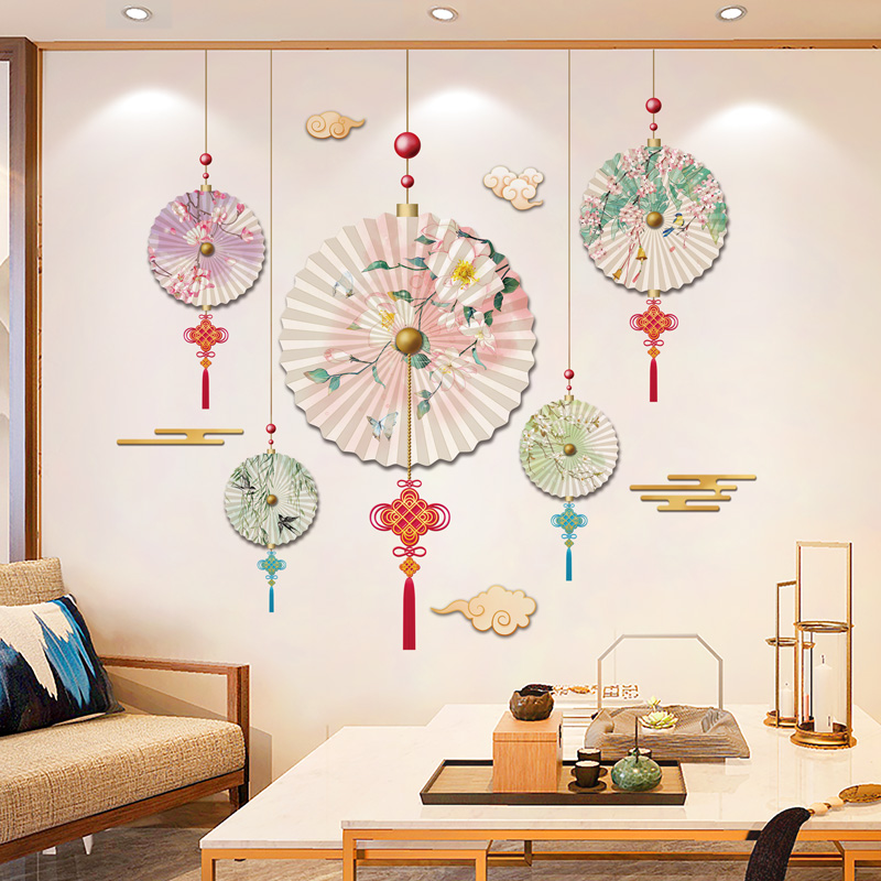 客厅背景墙装饰古风墙壁贴纸3d立体墙贴画中国风墙纸自粘遮丑壁纸,家居饰品,软装墙贴,淘宝优惠券,粉丝福利购,淘宝优惠卷