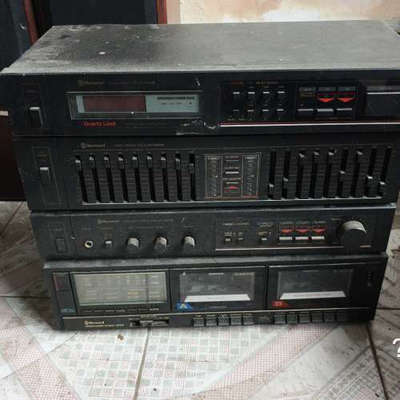 Sherwood狮龙四件套组合音响主机，收音头、均衡器、功放可邮寄维