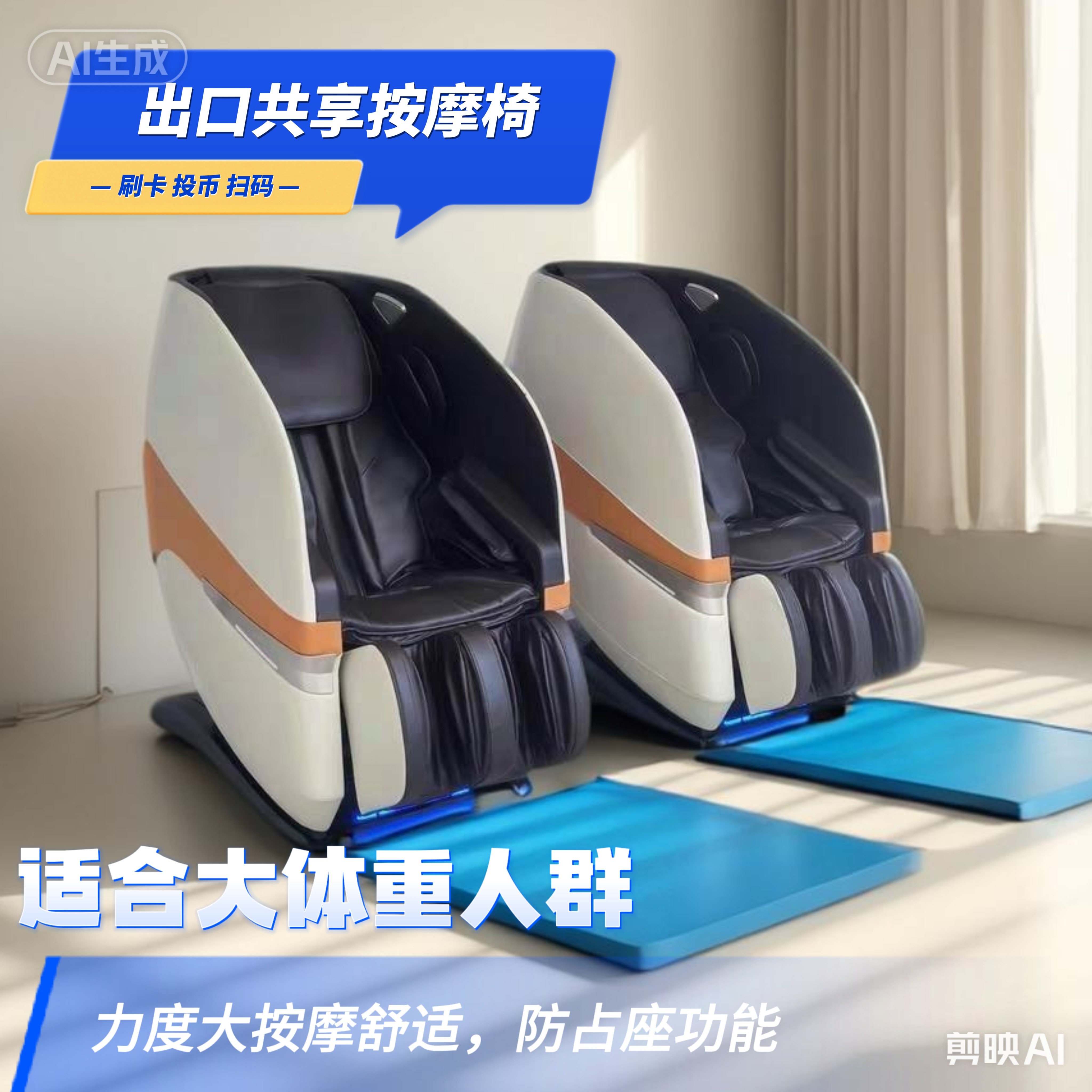全自动智能电动按摩椅商用商场同款共享全身付费出口刷卡投币沙发