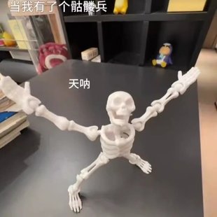 新品骷髅兵幸运13多关节可动骨节人偶拼装模型手办摆件整蛊玩具