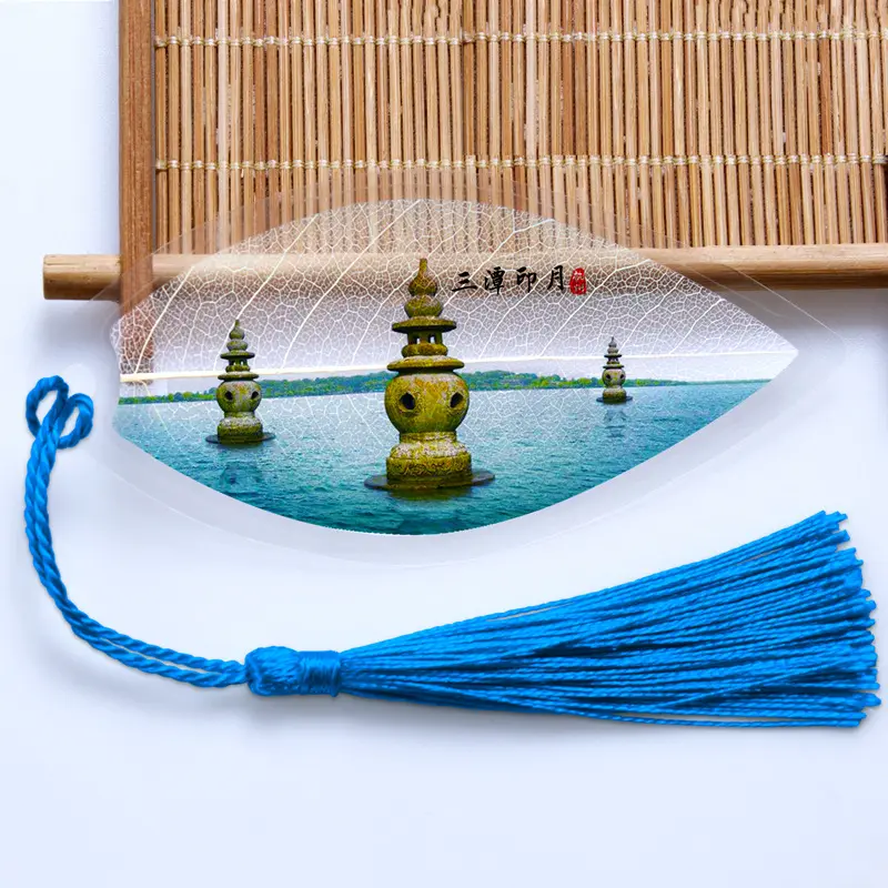 中国风西湖十景叶脉书签工艺礼品