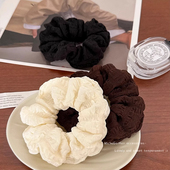 简约泡芙大肠发圈女丸子头扎发头绳夏季 高弹力皮筋气质发绳头饰品