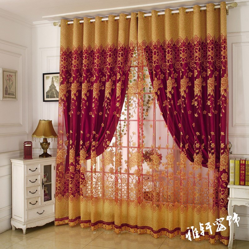 窗帘成品定制高档双层客厅卧室阳台遮光布料婚房落地成2020年新款