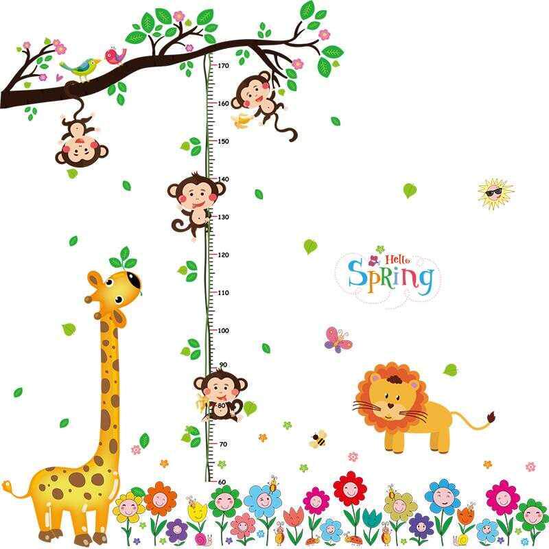 小儿推拿店墙贴儿童贴图贴图量身高神器高度午托班文化墙贴.