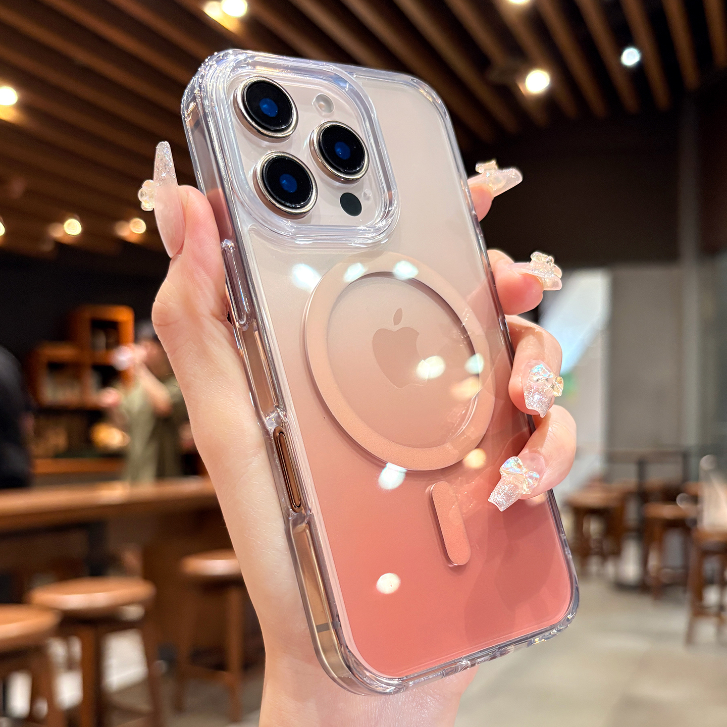 透明渐变高级感适用苹果手机壳