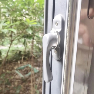 阳台半月勾锁钩安全玻璃窗户锁不锈钢月牙锁搭扣移门推拉门窗