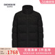 高端提花黑色立领保暖针织面包羽绒服 DIDIBOY2025年冬季 鹅绒