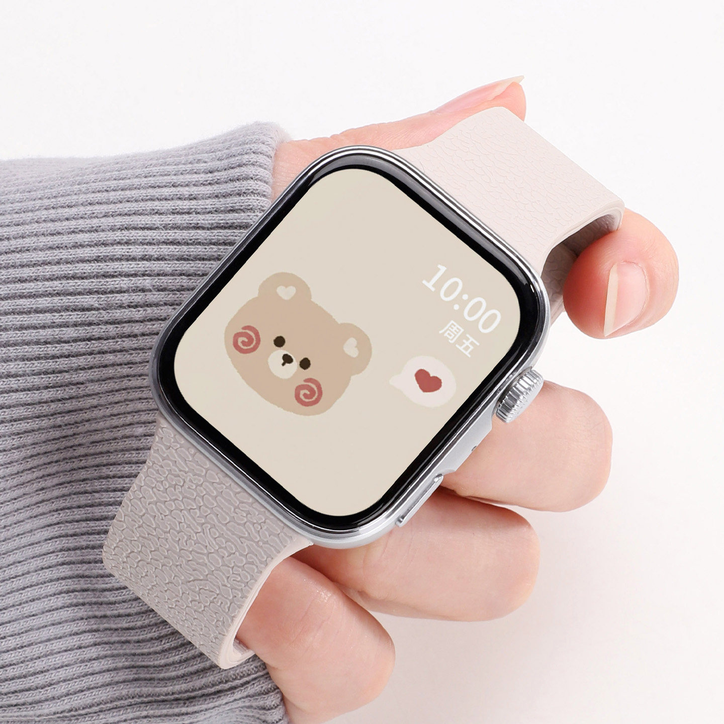 适用华为fit4表带荔枝纹硅胶磁吸Watch fit3手表智能fit4pro同款硅胶腕带fit3透气男女款流行高级感替换带