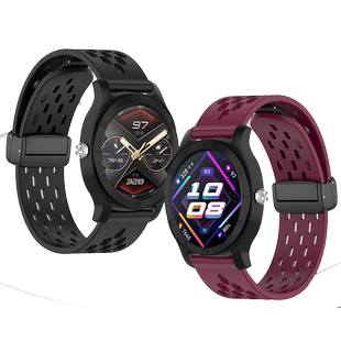 适用于华为gt cyber表带硅胶运动透气带cyber手表壳watch新款磁吸扣硅胶GT智能高级男女配件夏天游泳改装腕带