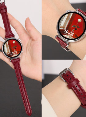 适用vivowatch5真皮小蛮腰表带