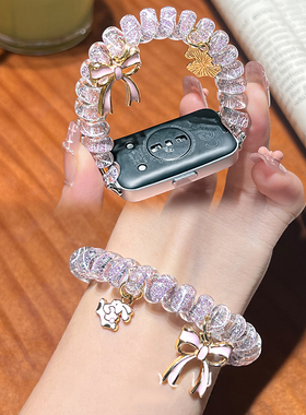 适用于华为手环10表带9高颜值发圈新款band8nfc版7弹力6表链智能华为擎云HA580腕带女生运动高级感小众配件