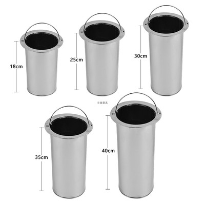 不锈钢竹签筒烧烤签子桶开孔嵌入式签筒收纳桶火锅串串香钢签桶