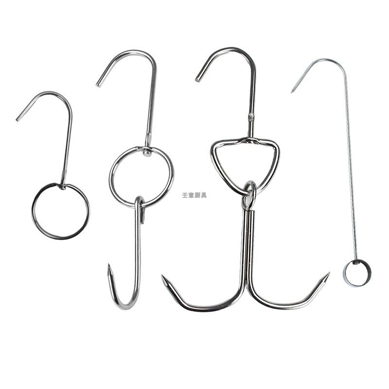 不锈钢北京烤鸭双钩壁炉烤鸭胚挂钩烧鹅单勾挂猪肉钩风干钩子配件,厨房/烹饪用具,烧烤夹/叉/铲/针,淘宝优惠券,粉丝福利购,淘宝优惠卷