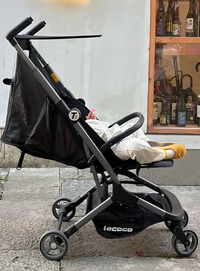lecoco乐卡儿童四轮手推车男女宝轻便可折叠口袋遛娃神器可登机