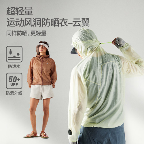 蓝岐云翼春夏防风防泼水超轻运动皮肤衣风洞循环透气防晒衣外套男