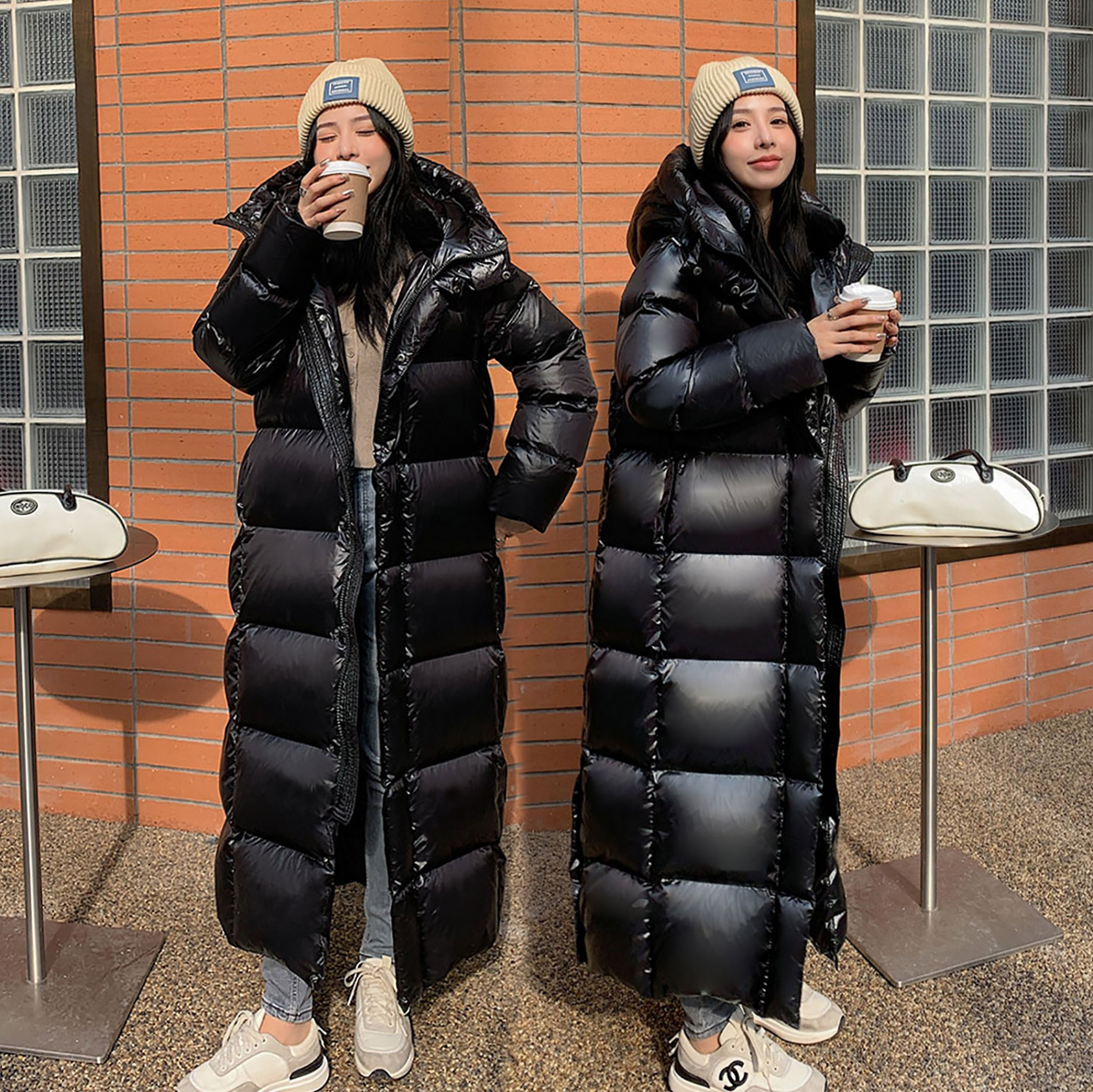 超长款户外加厚鹅绒羽绒服男女款