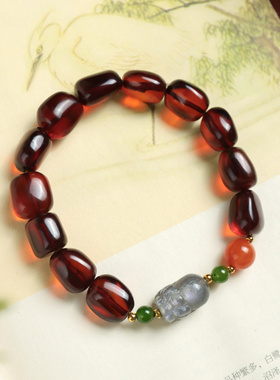 天然血珀貔貅手串5015