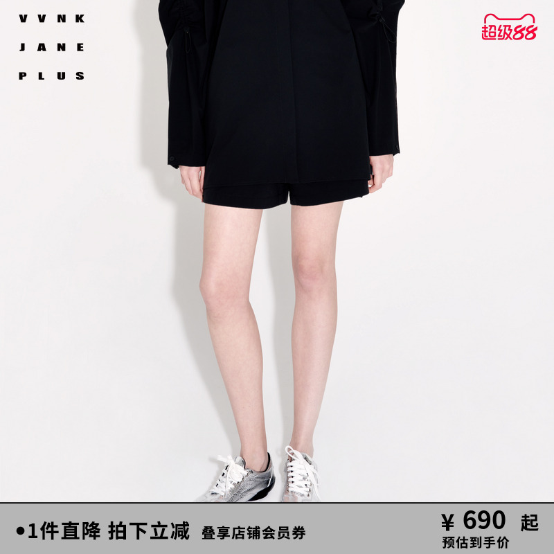 抽褶短裤VVNKJANEPLUS机能风