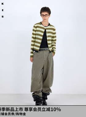 VVNK JANE PLUS2026春季新款假两件条纹针织开衫女J610204616A