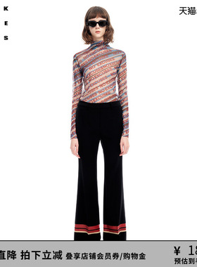 VVNK JANE PLUS秋冬新品经典满幅字母小高领打底衫女J314052309C