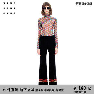满幅字母小高领打底衫 VVNK 经典 PLUS秋冬新品 女J314052309C JANE