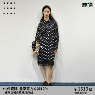 波点廓形衬衫 PLUS夏季 连衣裙女J520468053D JANE VVNK