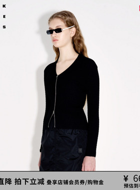 VVNK JANE PLUS春季新款休闲时髦V领修身针织开衫女J410264638C