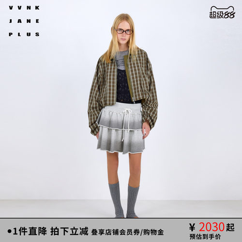 VVNK JANE PLUS2026春季新款双面穿截短夹克外套女J610364042A