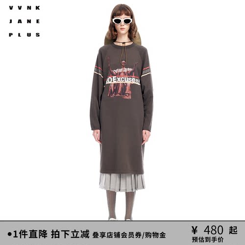 VVNKJANEPLUS印花连衣裙