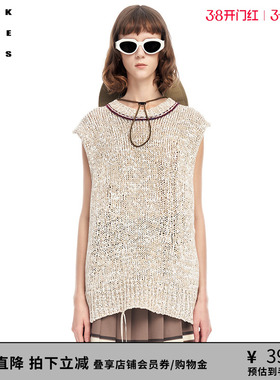 VVNK JANE PLUS秋冬新品宽松休闲大廓形针织背心女J311267645B
