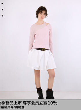 VVNK JANE PLUS2026秋季新款斜肩镂空防晒打底衫女J634056312A