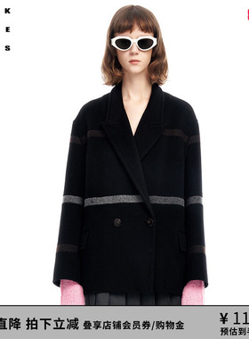 VVNK JANE PLUS“110支高支羊毛”短毛呢大衣外套女J319050062A