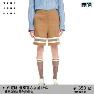 JANE 中裤 PLUS春季 休闲条纹羊毛西装 子女J312853001A 新品 VVNK