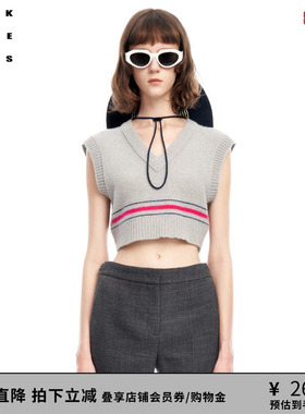 VVNK JANE PLUS春季新品“全羊毛纱线”合体V领背心女J311261603A