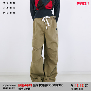 女J530859035A 裤 PLUS秋季 VVNK JANE 抽绳束脚工装