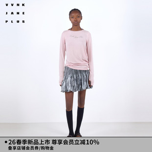 不对称剪裁长袖 VVNK 新款 PLUS2026春季 T恤女J614059311B JANE