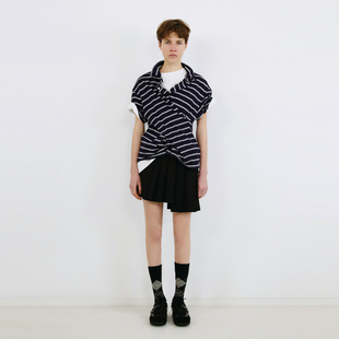 拼接条纹Polo衫 VVNK 新款 JANE 女J534054333A PLUS2025秋季