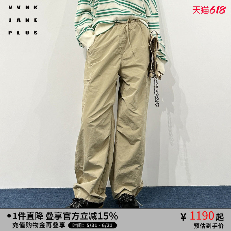VVNK JANE PLUS春季宽松工装感直筒裤子女J510872035B
